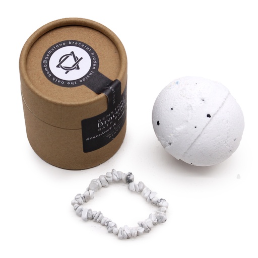 [GBBB-01] Bomba de baño con pulsera de gemas de jaspe blanco
