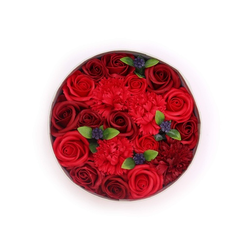 [SFBX-06] Caja Redonda - Rosas Rojas Clásicas