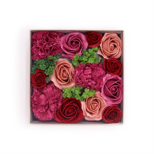 [SFBX-12] Caja Cuadrada - Rosas Vintage