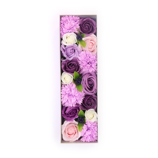 [SFBX-21] Caja Larga - Rosa Lavanda y Clavel