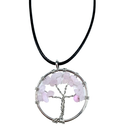 [TOLP-02] Colgante Árbol de la Vida - Cuarzo Rosa