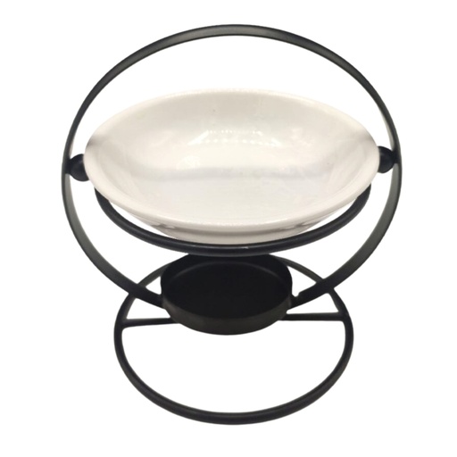 [CDes-17] Soporte redondo de cerámica y metal.