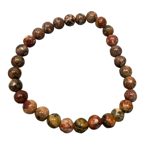 [ManB-02] Pulsera de manifestación de piedras preciosas - Piel de leopardo - Coraje