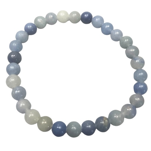 [ManB-03] Pulsera de Manifestación de Piedras Preciosas - Ágata de Encaje Azul - Independencia