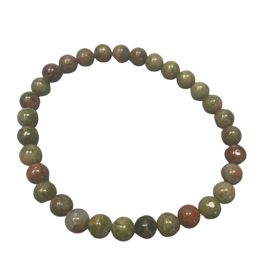 [ManB-05] Pulsera de manifestación de piedras preciosas - Jaspe verde - Crecimiento