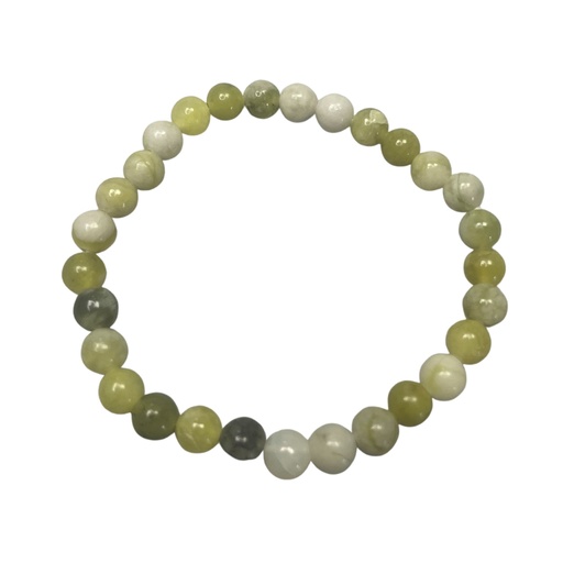 [ManB-09] Pulsera de manifestación de piedras preciosas - Jade oliva - Curación