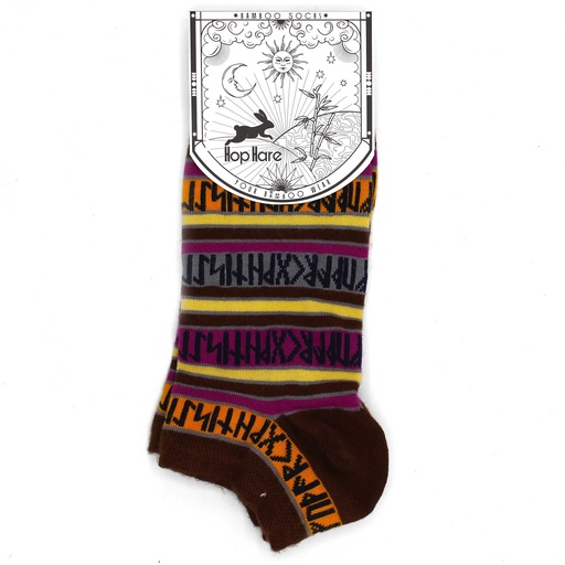[BamSL-06M] Calcetines bajos de bambú Hop Hare M/L (41-46) - Piedras rúnicas