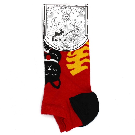 [BamSL-13M] Calcetines bajos de bambú Hop Hare M/L (41-46) - Lucky Cat