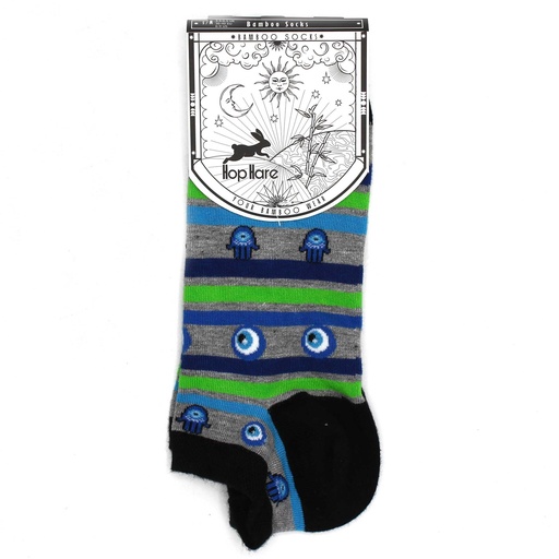 [BamSL-18M] Calcetines bajos de bambú Hop Hare M/L (41-46) - Mal de ojo y Hamsa