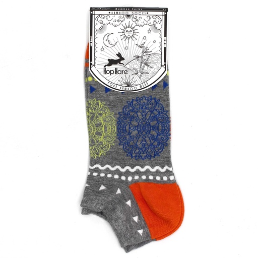 [BamSL-02F] Calcetines Bajos Hop Hare Bambú S/M (36-40) - Flores de la Vida