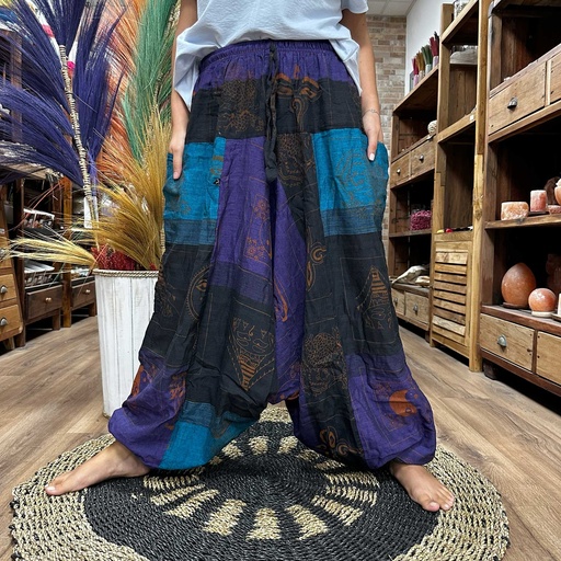 [YFP-05] Pantalones de yoga y festivales - Aladdin Himalayan Print en morado