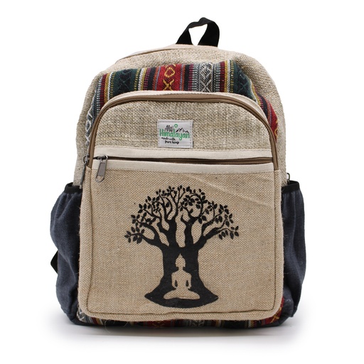 [HempB-11] Mochila Pequeña De Cáñamo - Bohdi Tree Design