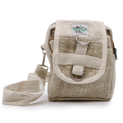 [HempB-15] Bolsa de viaje Body-Cross de cáñamo y algodón natural