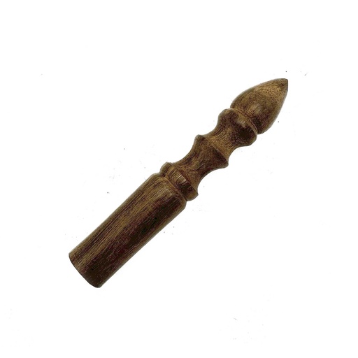 [TibA-01] Palo de madera - 12 cm - Mango perfilado - sin cuero