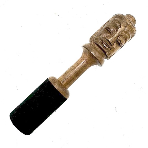[TibA-12] Palo de Madera - 14cm - Talla de Buda