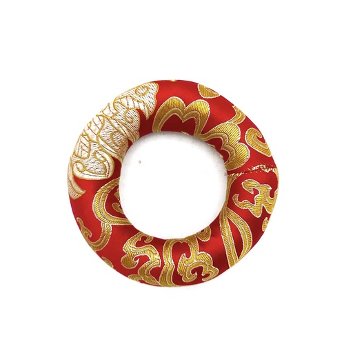 [TibA-15] Cojín de aro de 10 cm (para cuenco tibetano de 12-14 cm) - Rojo