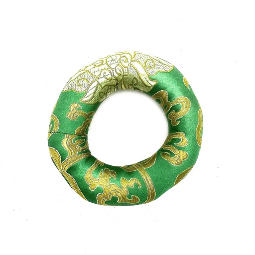 [TibA-15G] Cojín de aro de 10 cm (para cuenco tibetano de 12-14 cm) - Verde