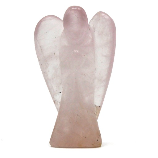 [GemF-26] Ángel de piedra preciosa tallada a mano - cuarzo rosa