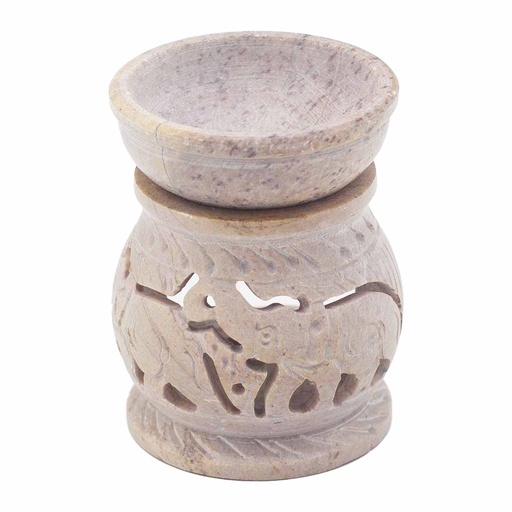 [SoapOB-11] Quemador de aceite pequeño de esteatita 8 cm - Elefante