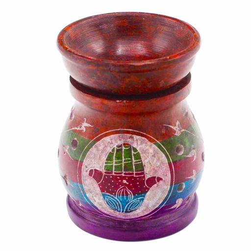 [SoapOB-19] Quemador de Aceite de Esteatita 10cm - Hamsa - Cinco Colores