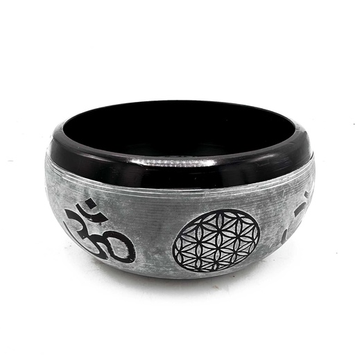 [TIB-111] Cuenco tibetano de polvo de tierra - Om Five Buddha - 16cm