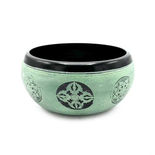 [TIB-114] Cuenco tibetano en polvo de tierra - Buda Mandala - 16 cm
