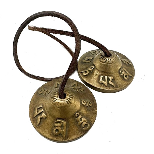 [TTB-01] Tingsha tibetana - Símbolos de la suerte - aprox 6 cm