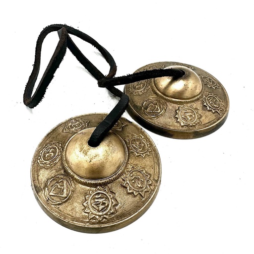 [TTB-02] Tingsha tibetano - Siete chakras - aproximadamente 7 cm