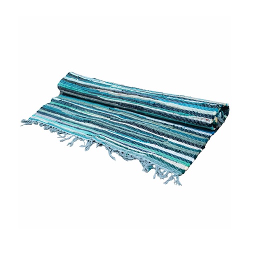[VRUG-11] Alfombra de trapo pequeña - 50x90 cm - calidad premium - Aqua Blues
