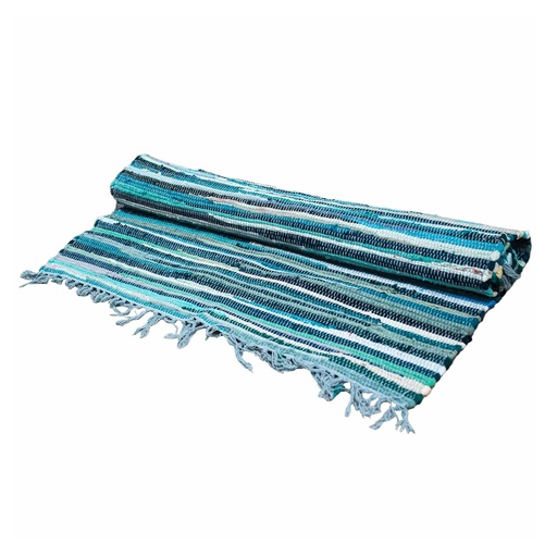 [VRUG-17] Alfombra de trapo grande - 150x90 cm - calidad premium - Aqua Blues