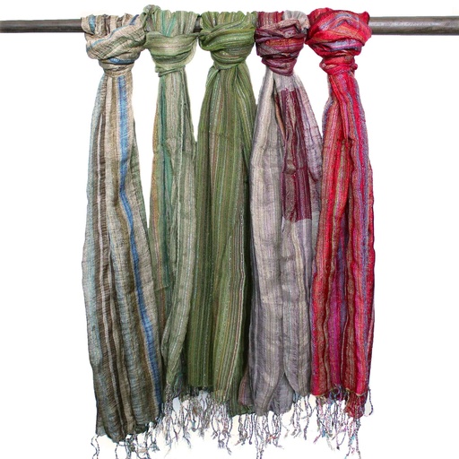 [BohoIS-03] Bufandas bohemias indias - 22x72cm - Verdes al azar