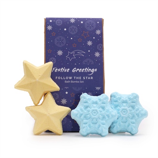 [XBB-03] paquete de regalo de bombas de baño navideñas Star