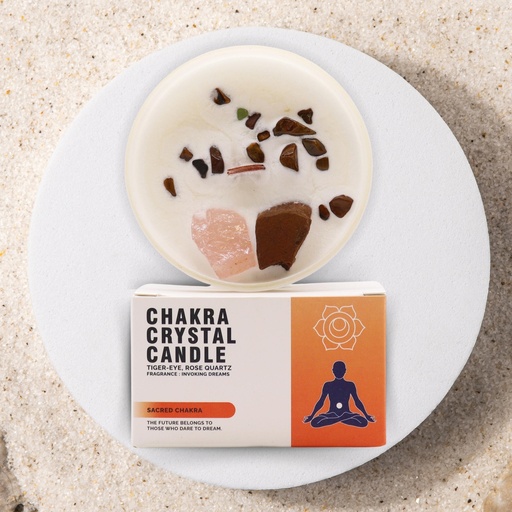 [ChkCC-02] Velas de Cristal de Chakra - Chakra Sagrado
