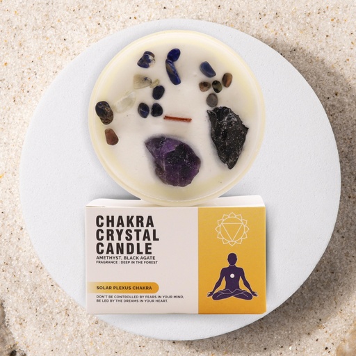 [ChkCC-03] Velas de Cristal de Chakra  -Chakra del plexo solar