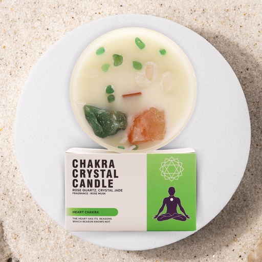 [ChkCC-04] Velas de Cristal de Chakra  - Chakra del corazón