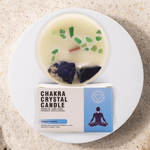 [ChkCC-05] Velas de Cristal de Chakra  - Chakra de la garganta