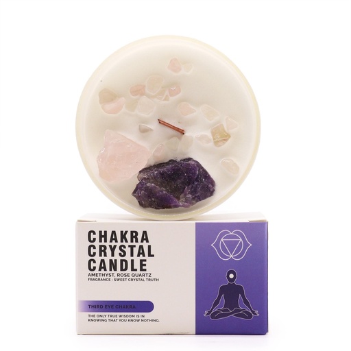 [ChkCC-06] Velas de Cristal de Chakra  - Chakra del tercer ojo