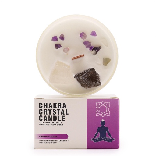 [ChkCC-07] Velas de Cristal de Chakra  - Chakra de la Corona