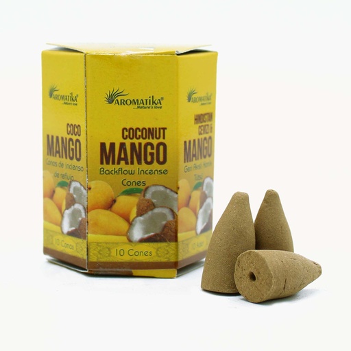 [ABFi-06] Paquete de 10 Incienso Masala Backflow - Coco y Mango