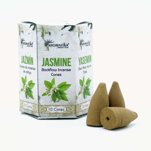 [ABFi-08] Paquete de 10 Incienso Masala Backflow - Jazmín