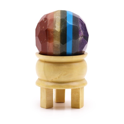[GHB-01] Bola Curativa de Piedras Preciosas y soporte - Siete chakras