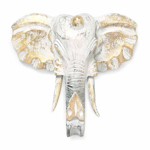[VINTEP-03] Cabeza Grande de Elefante - Oro y Blanco
