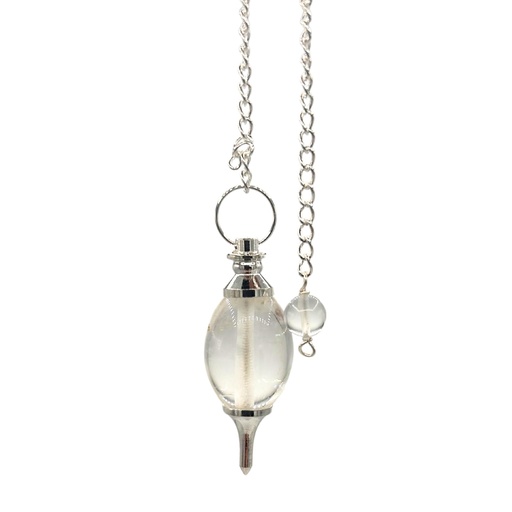 [GemMP-32] Péndulo Piedra Preciosa en Forma de Lingam - Cuarzo Roca