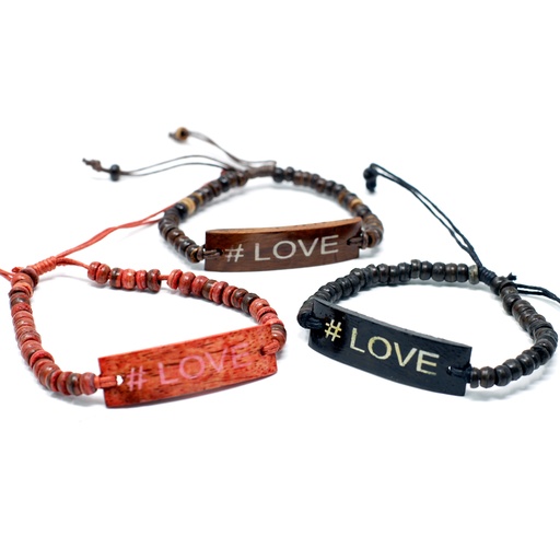 [CocoSG-05] Brazaletes Coco Slogan - #Love