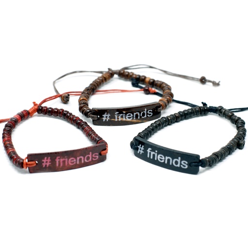 [CocoSG-06] Brazaletes Coco Slogan - #Friends