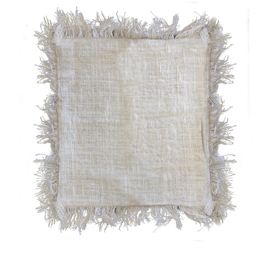 [LinC-02] Funda de Cojín de Lino 60x60cm con Flecos