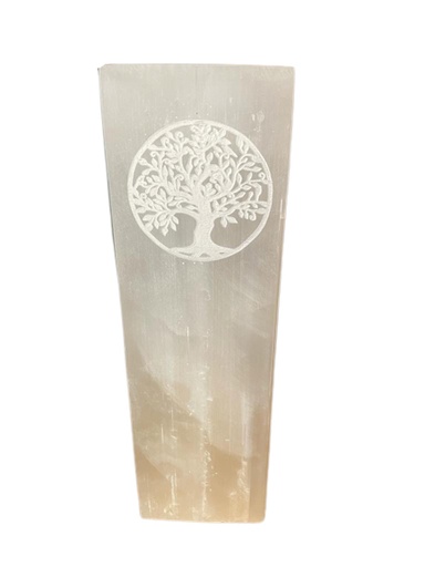 [SelBL-02] Lámpara Bloque Selenita 25cm - Árbol de la Vida