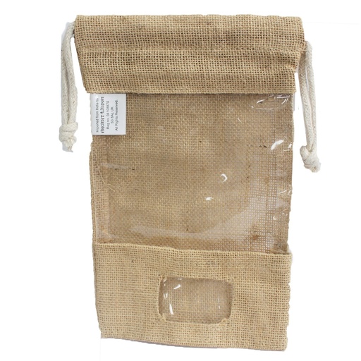 [JGP-01P] Bolsa de yute con ventana 25x16cm y bolsillo