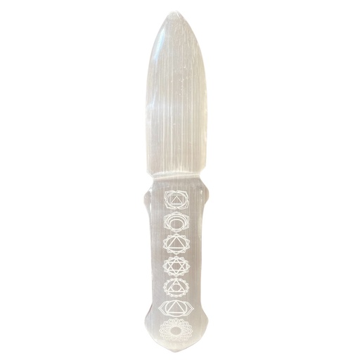 [SelK-01] Cuchillo Ritual Selenita - Chakra