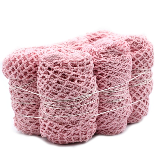 [MeshB-04] Bolsa de Malla de Algodón Puro - Rosa